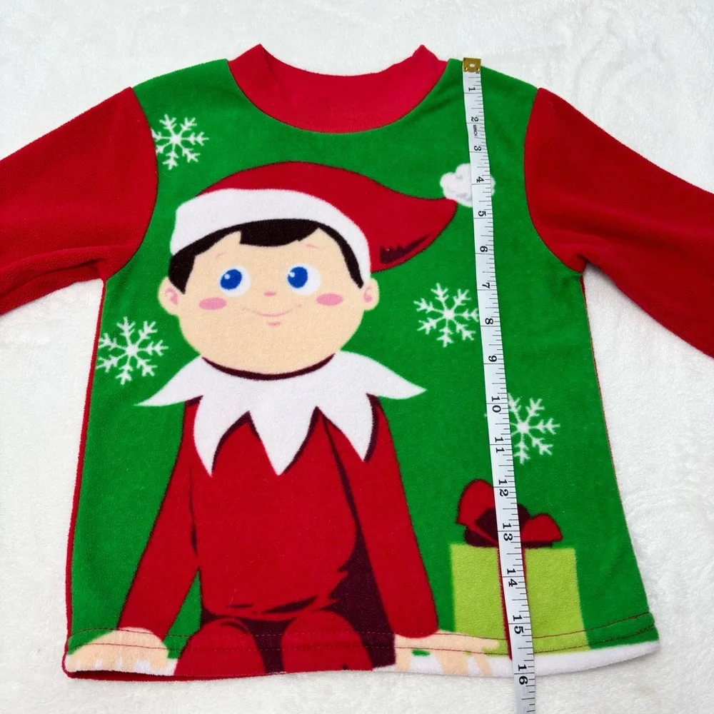 Elf on the Shelf Christmas Kids Pajamas Red and Green‎  Pjs Size 4T